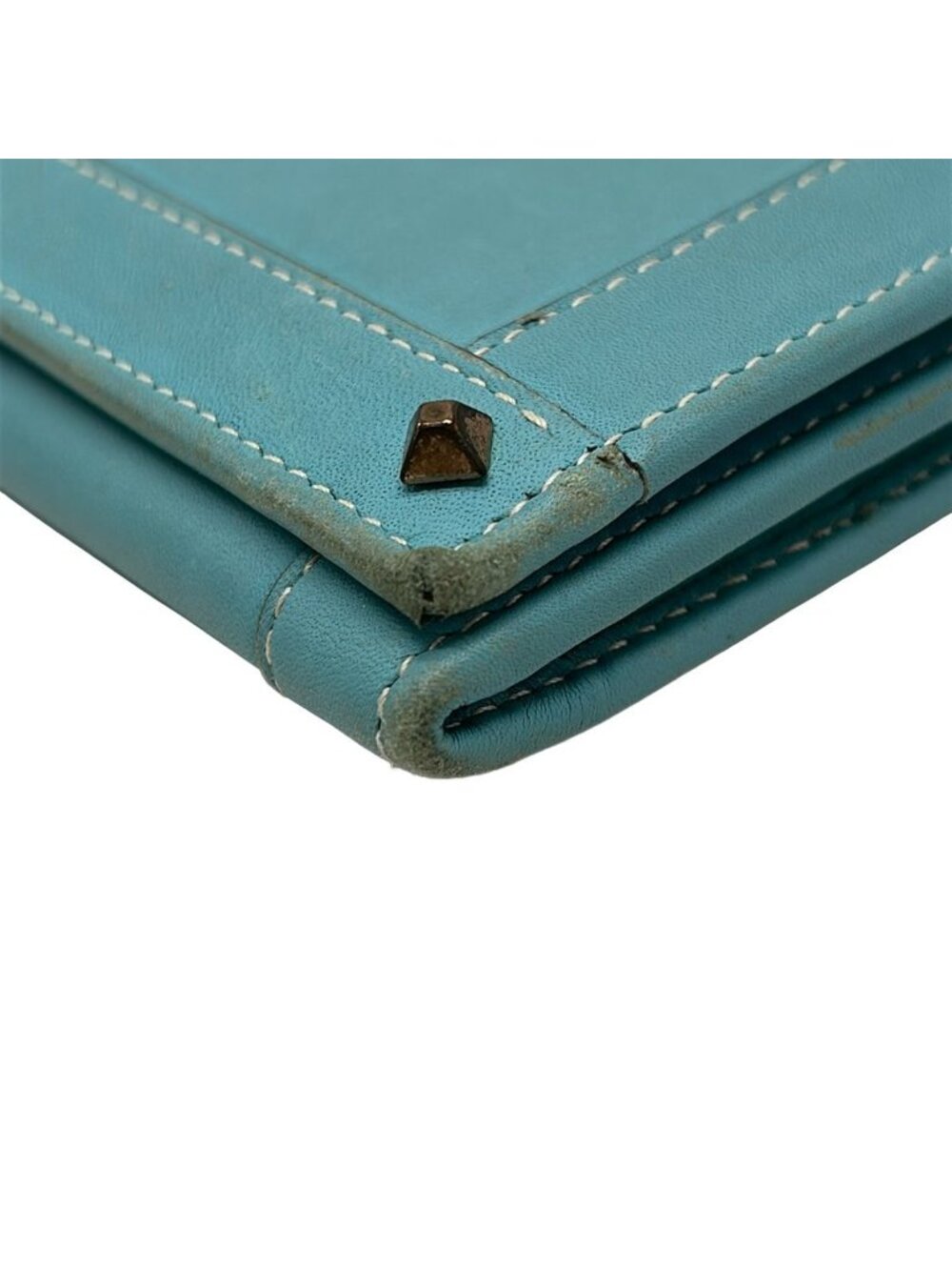 Gucci Wallet GG Pattern Light Blue Beige Dark Brown Leather - Picture 7 of 7